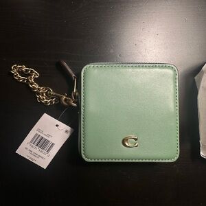Coach Mint Green Key & Card Holder